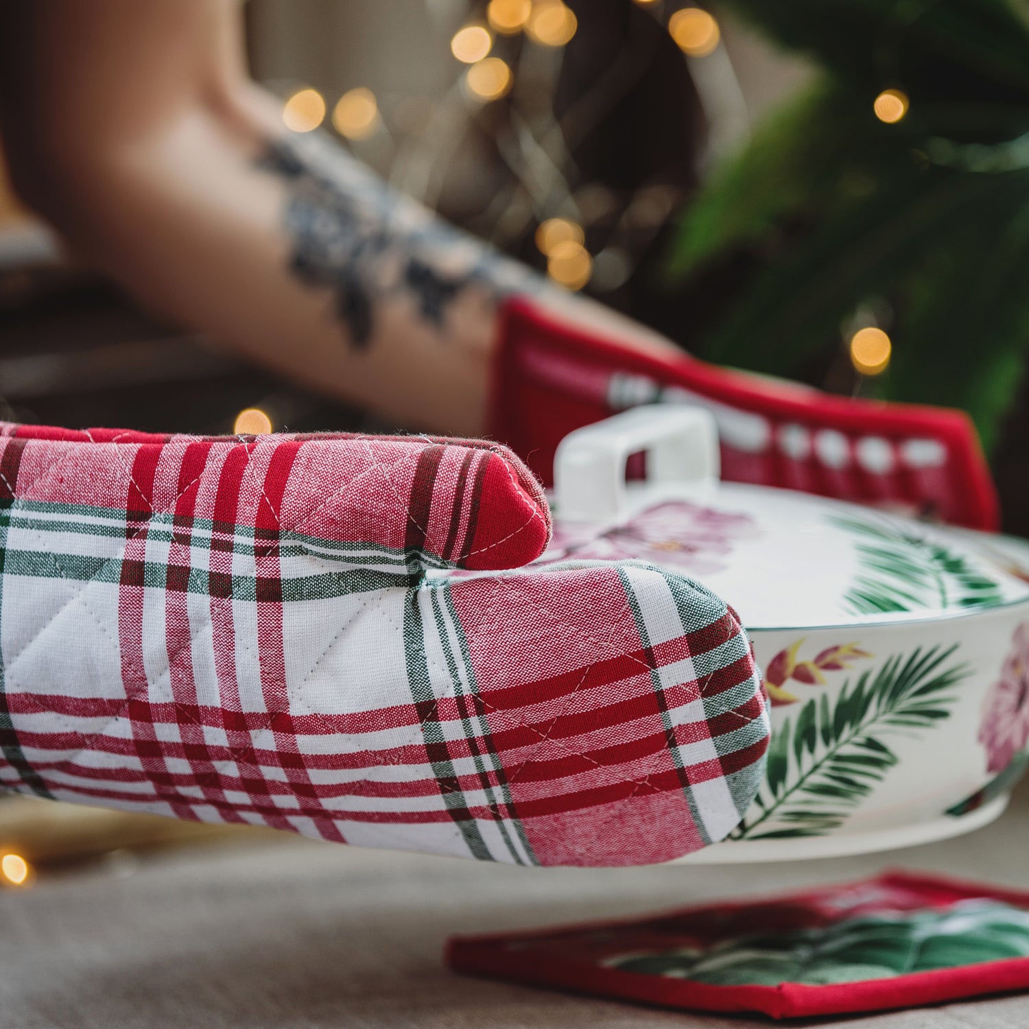 2770 Professional Cotton Oven Mitt Gloves - Zidbik