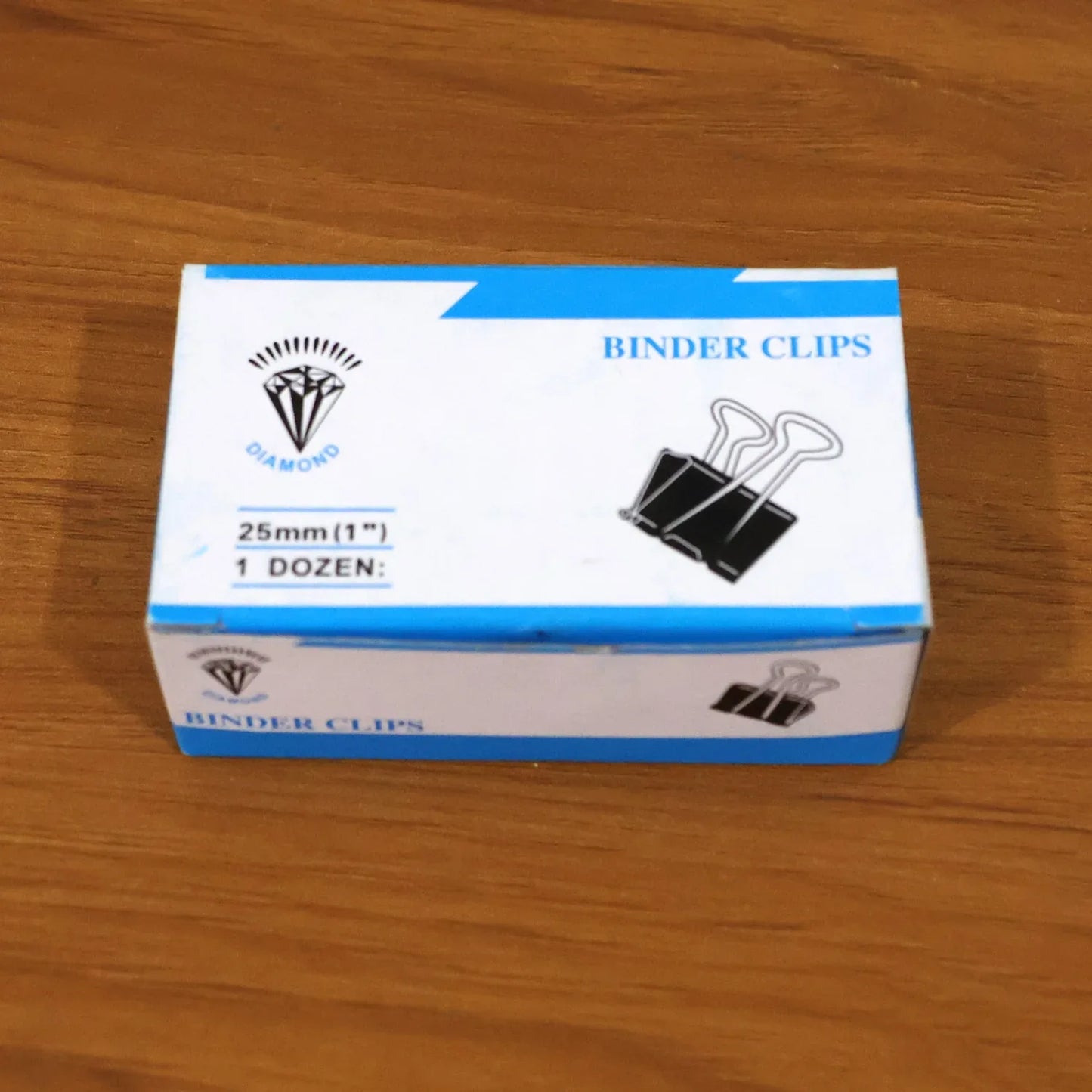 Heavy Duty Black Metal Binder Clips (25 Mm 12 Pieces Set) - Zidbik