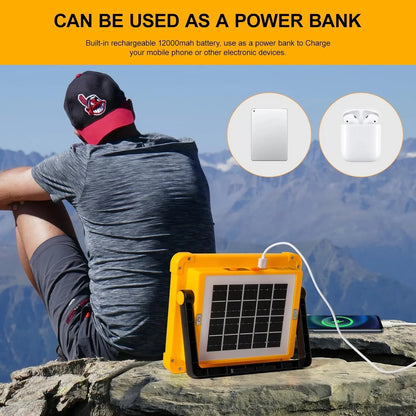 High-brightness Solar Led Flood Light With Power Bank (1 Pc) - Zidbik