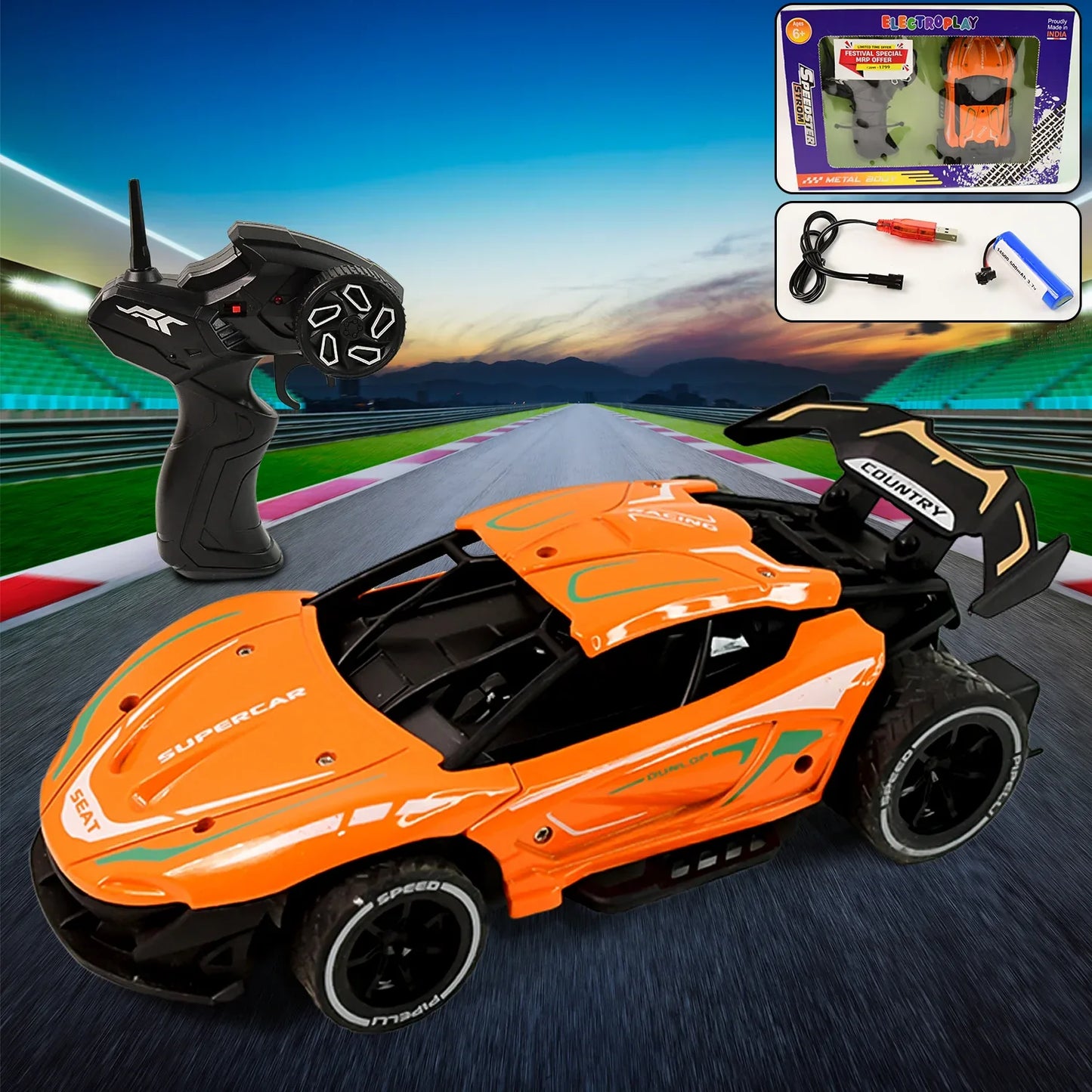 Metal Body High-speed Rc Supercar With Remote Control Racing Car - Zidbik