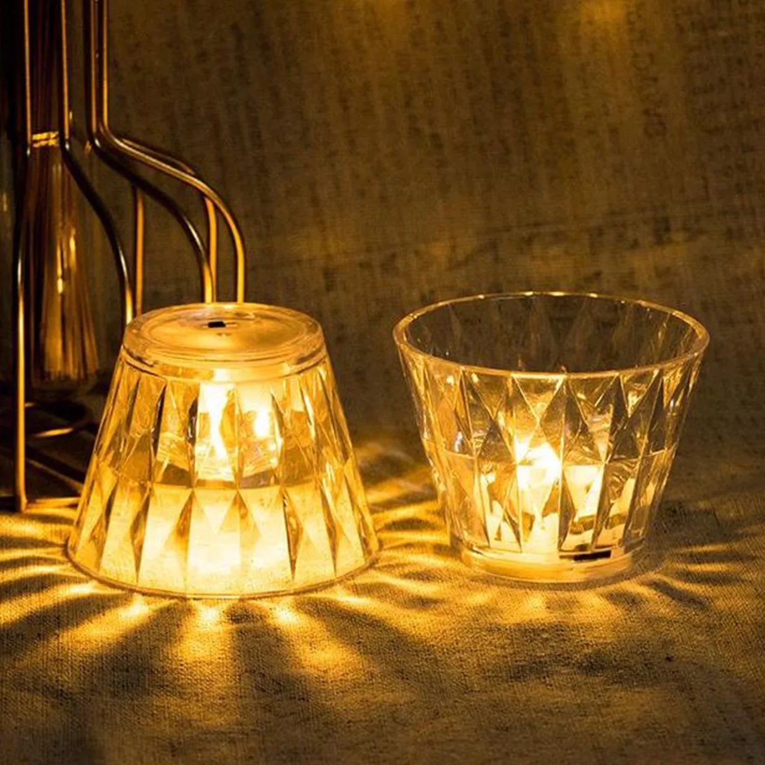 Cup Shape Crystal Table Lamp (1 Pc) - Zidbik