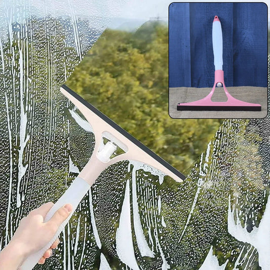 0620 Home Practical Washing Brush Magic Spray Type Cleaning Brush With Spray Bottle Glass Wiper Window Clean Shave Glass Sponge Car Window Cleaning (1 Pc) - Zidbik