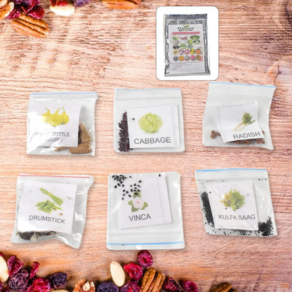 20 Varieties Of Vegetable Flower Seeds Combo (1 Pkt. 20 Varieties) - Zidbik