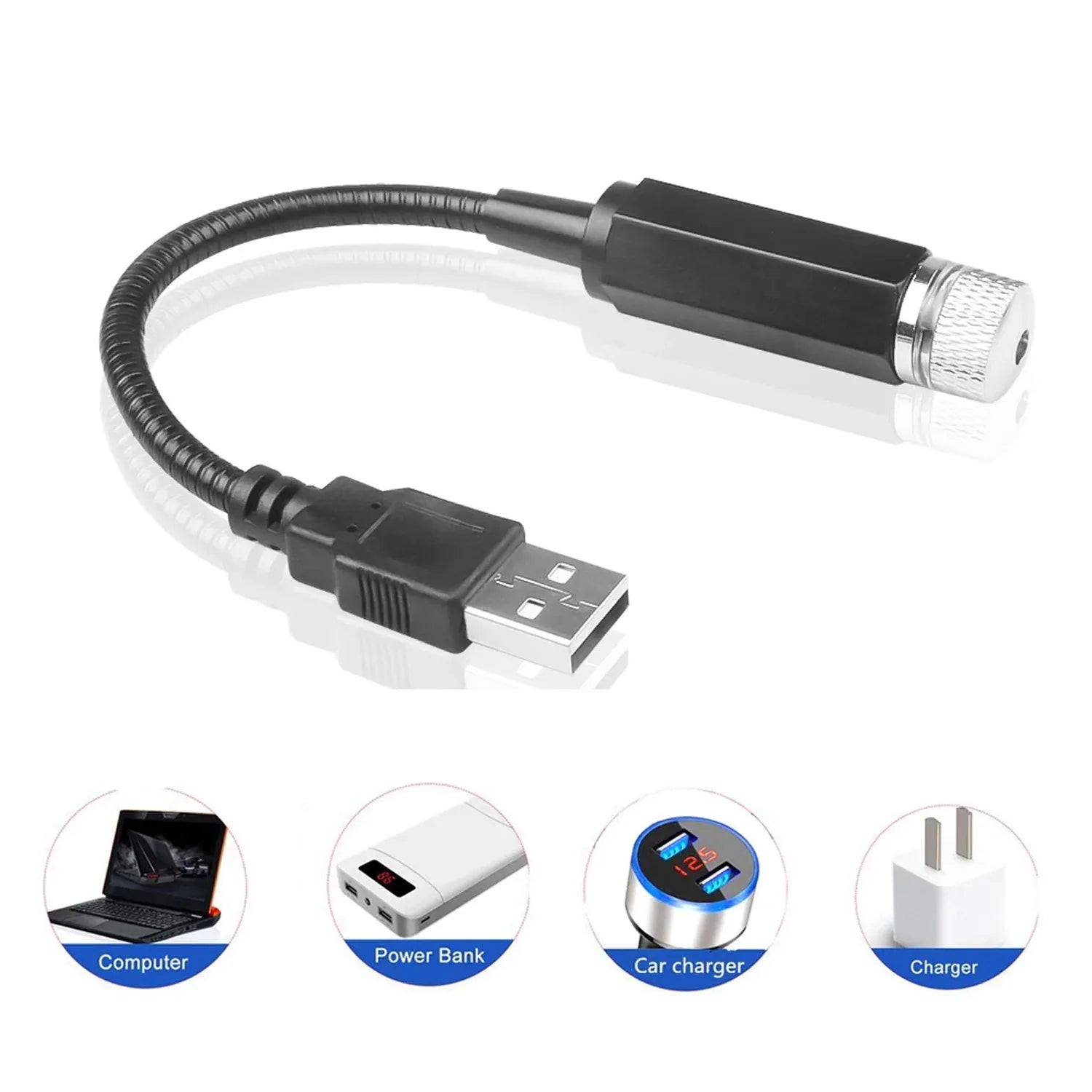 7290 Multipurpose Laser Light Light Galaxy Night Sky Ambiance Laser Micro Projector Atmosphere Ambient Roof Usb Light Car Ceiling Bedroom For Party (1 Pc) - Zidbik