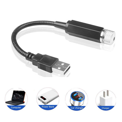 7290 Multipurpose Laser Light Light Galaxy Night Sky Ambiance Laser Micro Projector Atmosphere Ambient Roof Usb Light Car Ceiling Bedroom For Party (1 Pc) - Zidbik