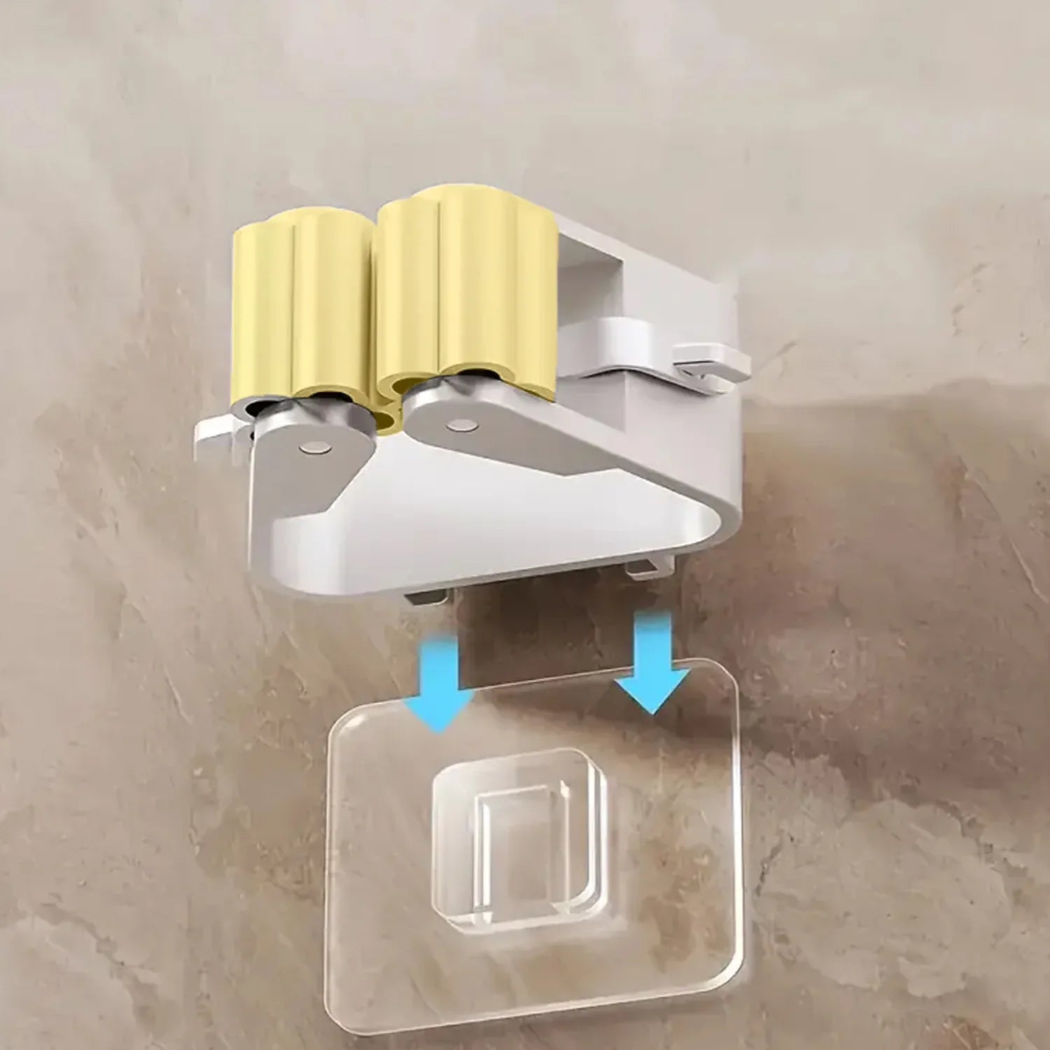 2177 Magic Sticker Series Self Adhesive Mop And Broom Holder - Zidbik
