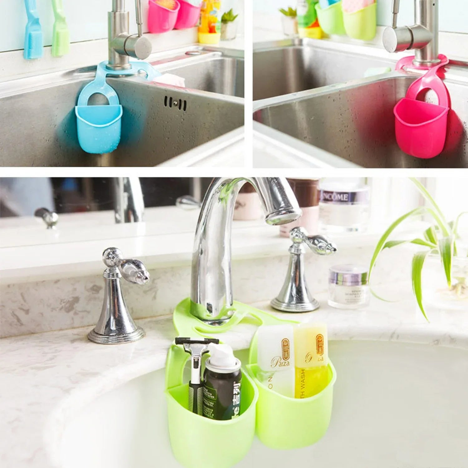 Double Layer Sink Hanging Storage Basket (1 Pc) - Zidbik