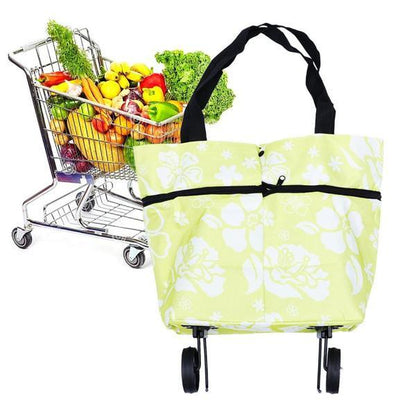 1652 Folding Cart Bags Trolley Shopping Bag For Travel Luggage - Zidbik
