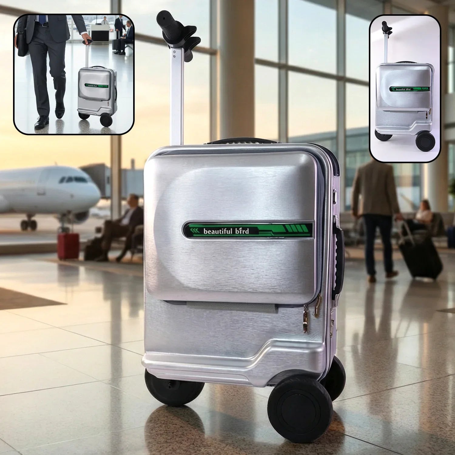 Electric Ride-on Scooter Travel Bag With Foldable Trolley (1 Pc) - Zidbik