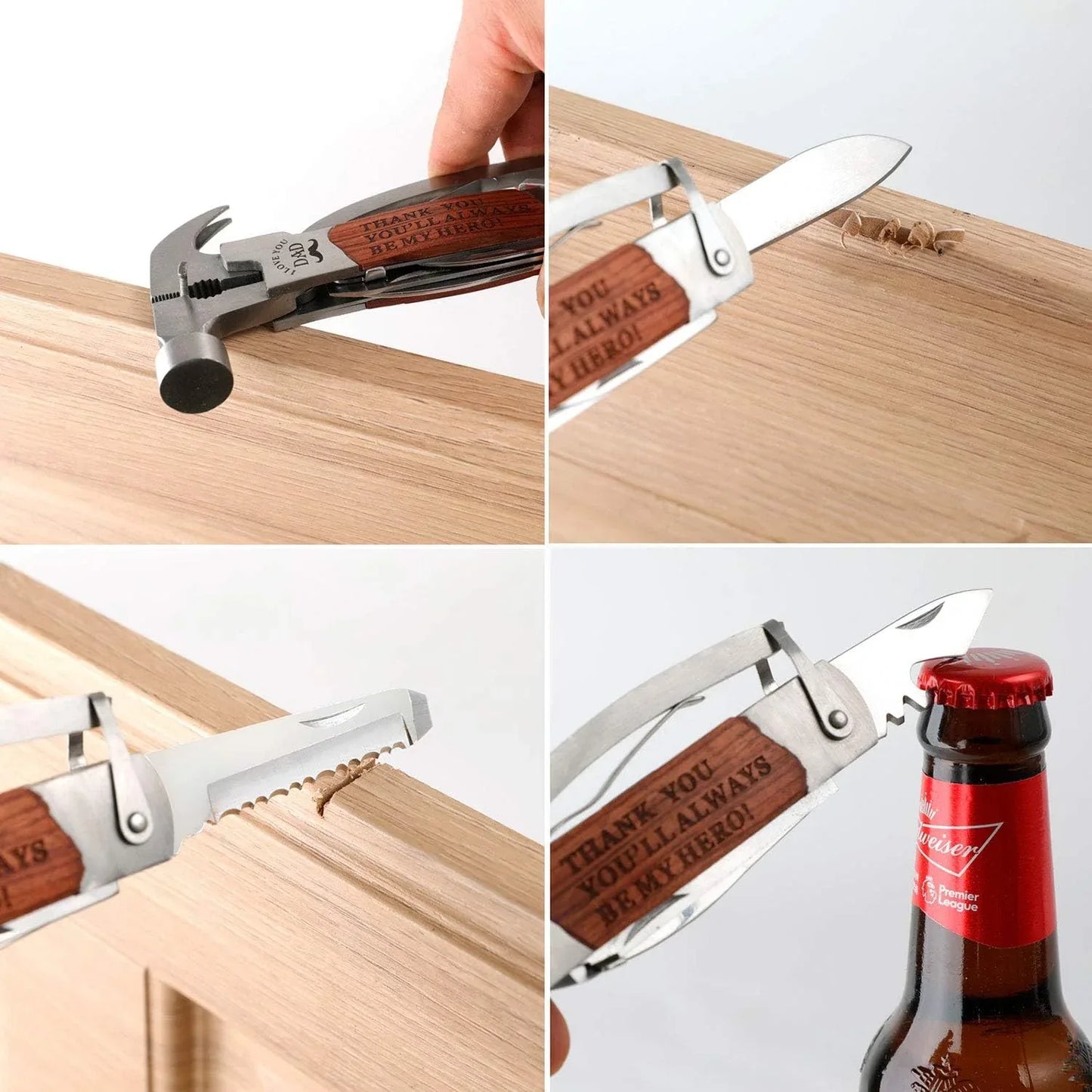 9379 Fathers Day Gifts Dad Birthday Gifts For Dad From Daughter Son All In One Tools Hammer Multitool Opener Screwdriver Cool Gadget Christmas Gifts Stocking Stuffer For Men Outdoor Camping - Zidbik