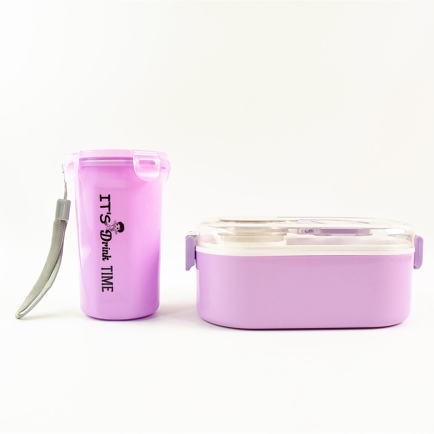Multi-functional 1 Set Leakproof Lunch Box With Cutlery  Tumbler - Zidbik