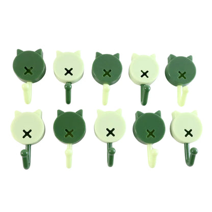 Self Adhesive Round Wall Hooks (10 Pc) - Zidbik