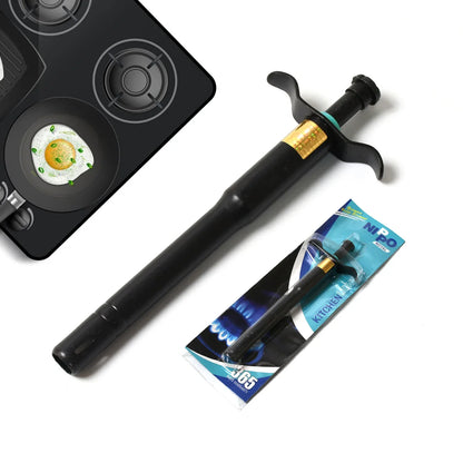 8215 Stainless Steel Black Gas Lighter For Kitchen Gas Stove Long Lasting Unbreakable Lighters For Gas Stoves Restaurants Kitchen (1 Pc) - Zidbik