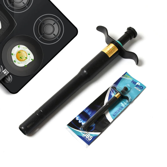 8215 Stainless Steel Black Gas Lighter For Kitchen Gas Stove Long Lasting Unbreakable Lighters For Gas Stoves Restaurants Kitchen (1 Pc) - Zidbik