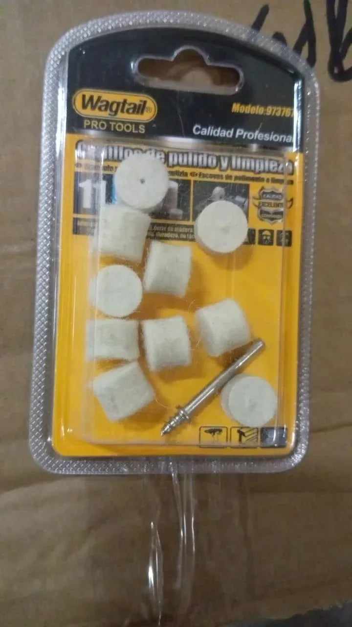 Rotary Tool Accessory Wool Felt Polishing Pad Felt (11 Pcs Set) - Zidbik