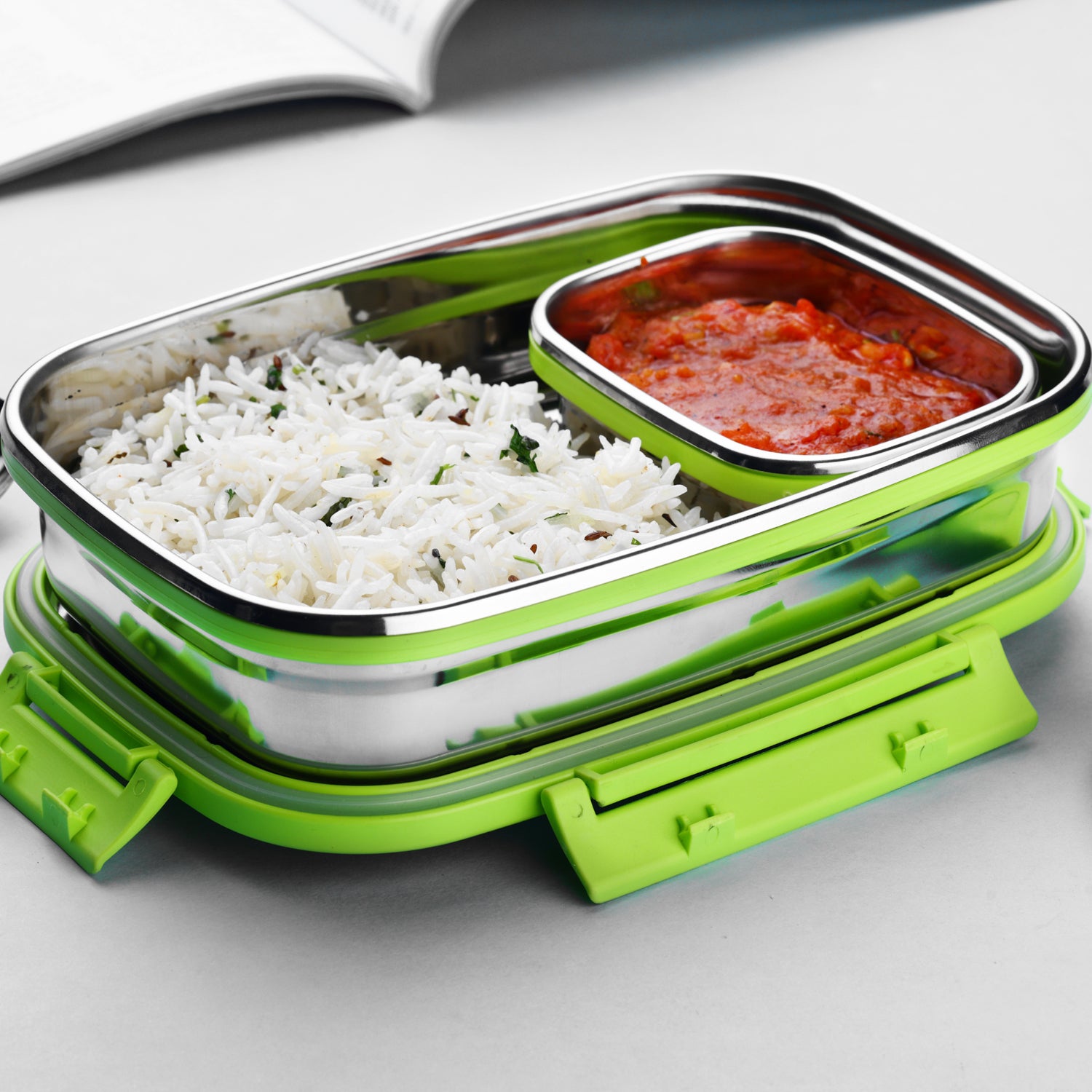 8131 Stainless Steel Lunch Pack For Office  School Use - Zidbik