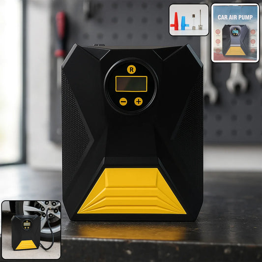 Mini Digital Portable Car Tyre Air Compressor - (1 Pc) - Zidbik