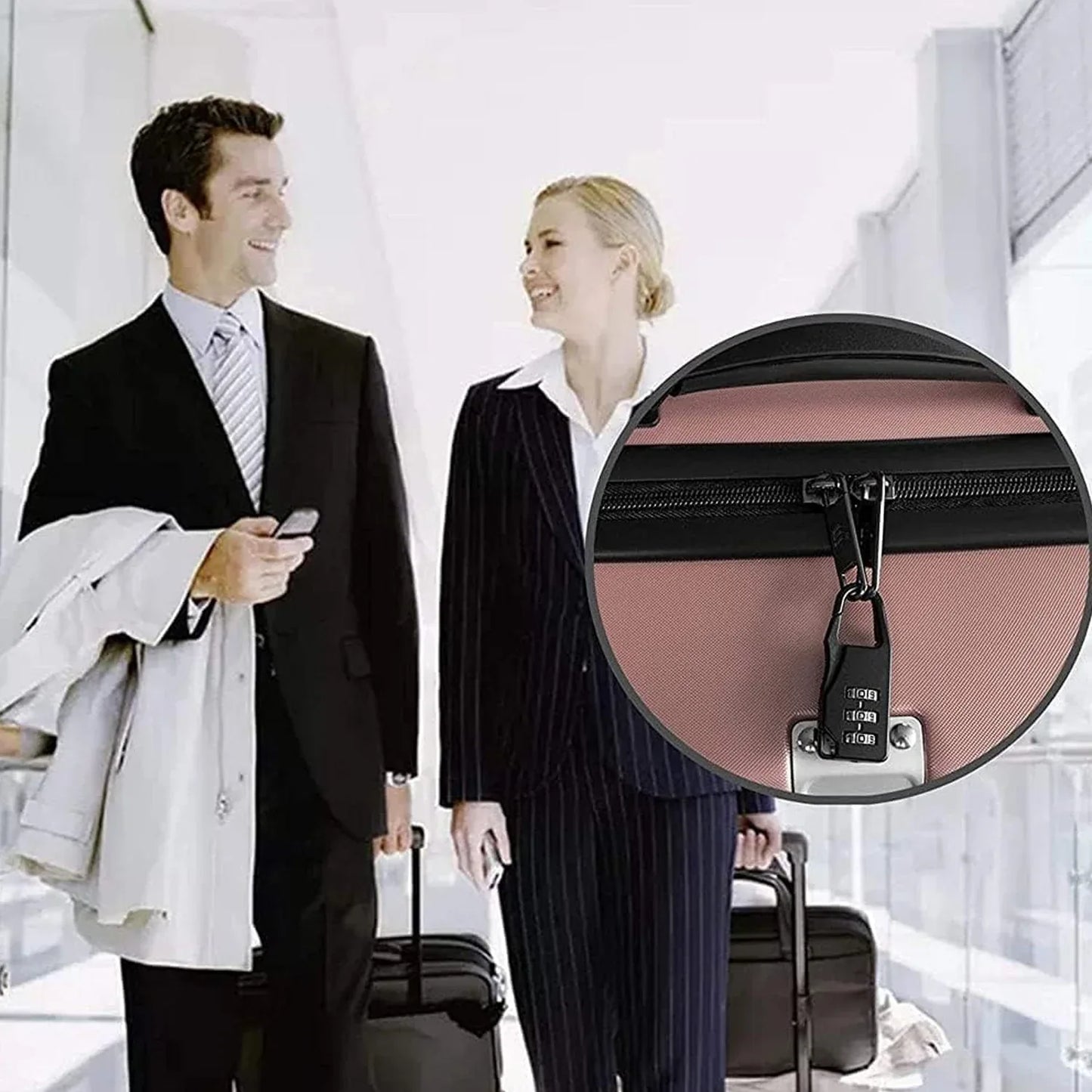 Secure 3-digit Combination Travel Lock (1 Pc) - Zidbik