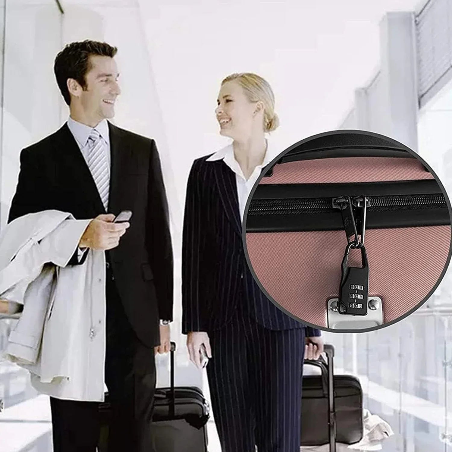 Secure 3-digit Combination Travel Lock (1 Pc) - Zidbik