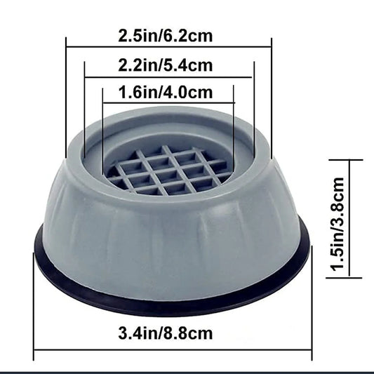 1769 Anti Vibration Pads With Suction Cup Feet - Zidbik