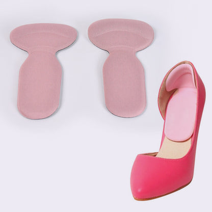 2 In 1 T Shaped Silicone Self Adhesive Shoe Heel Pads Insoles (1 Pair) - Zidbik