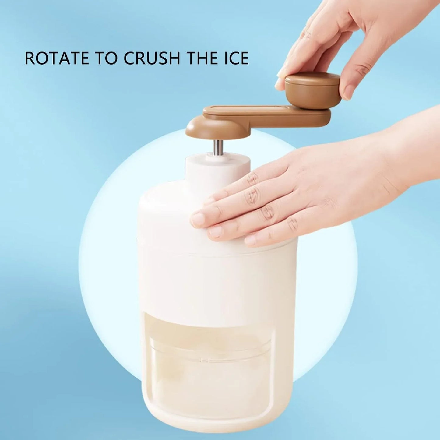 5771 Portable Gola Maker Ice Crusher And Shaved Ice Machine Hand Shaved Ice Machine Manual Fruit Smoothie Machine Mini Household Ice Shaver Small Ice Crusher - Zidbik
