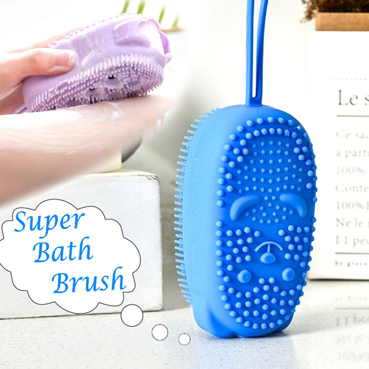 1448 Silicone Bubble Bath Spa Super Soft Body Scrubbing Brush - Zidbik