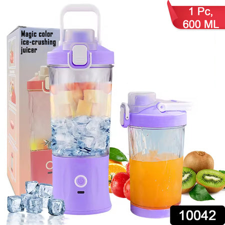 Eletric Crusher Juicer With Multicolor Light 8 Blades (600 Ml  Multicolor) - Zidbik