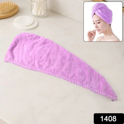 1408 Quick Turban Hair-drying Absorbent Microfiber Toweldry Shower Caps - Zidbik