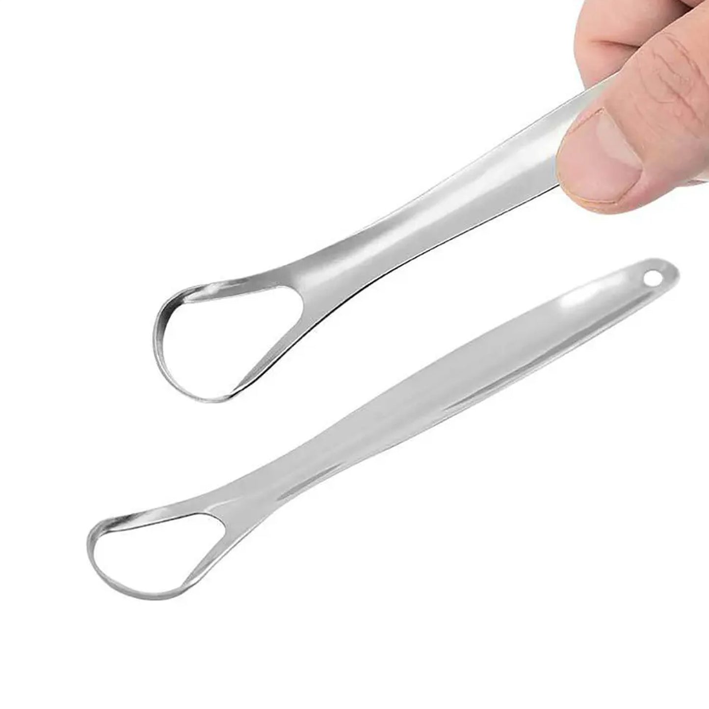 Stainless Steel Tongue Scraper Tongue Cleaners (1pc With Metal Case) - Zidbik