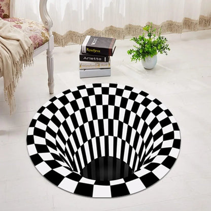 3d Space Round Carpet Floor Mat Non-woven Doormat (1 Pc 78 Cm) - Zidbik