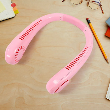 0616 Portable Neck Fan Holiday Hands Free Bladeless Neck Fan 360 Cooling Hanging Fan Usb Rechargeable Personal Neck Fan Wearable Neck Fan Suitable For Traveling - Zidbik