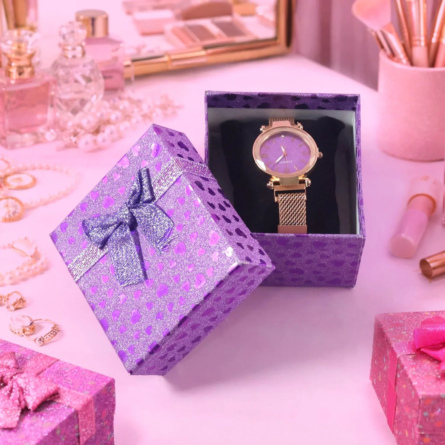Elegant Ladies Wrist Watch With Stylish Dial And Premium Gift Box - Zidbik