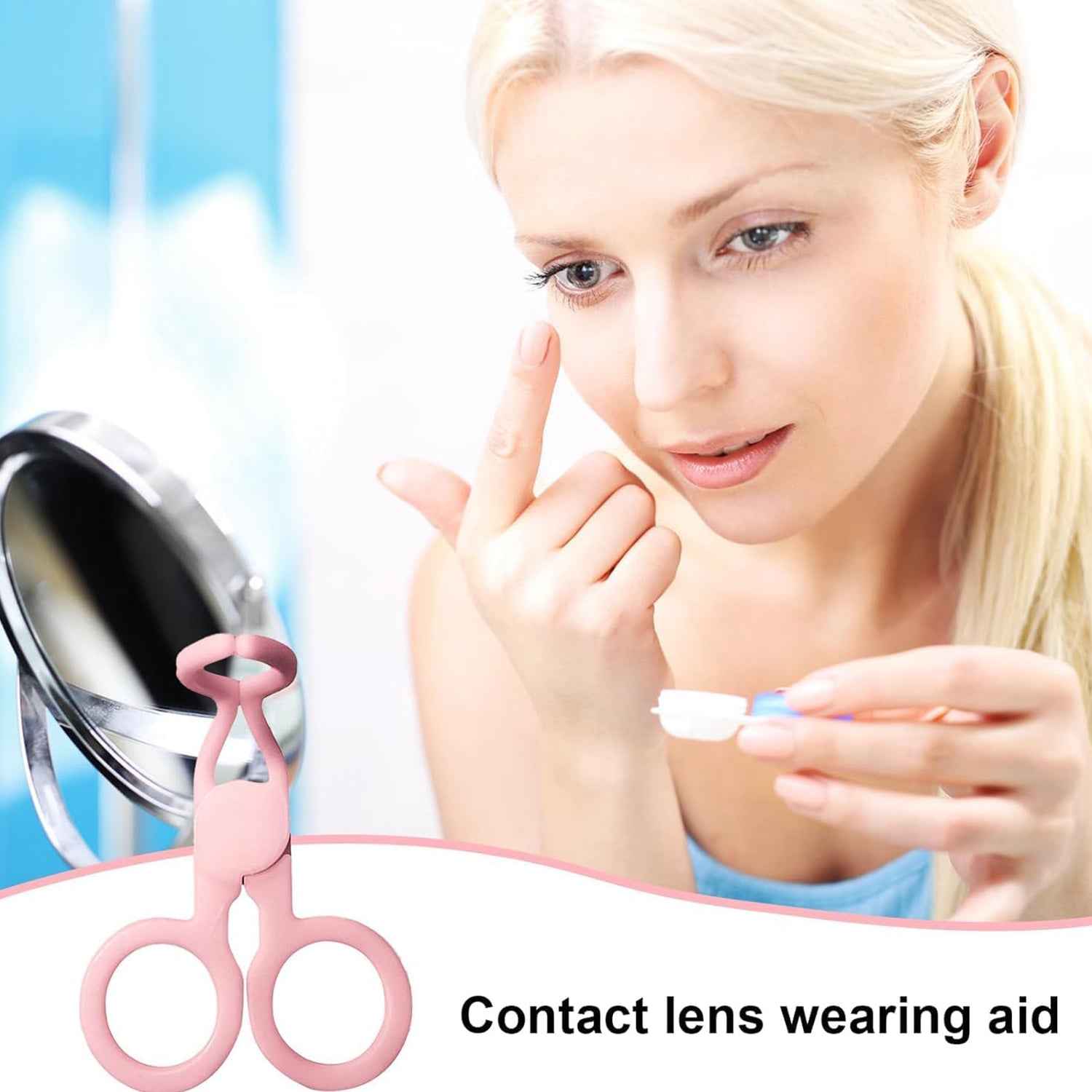 Plastic Ergonomic Women Eye Care Contact Lenses Inserter Remover Tool (1 Pc) - Zidbik