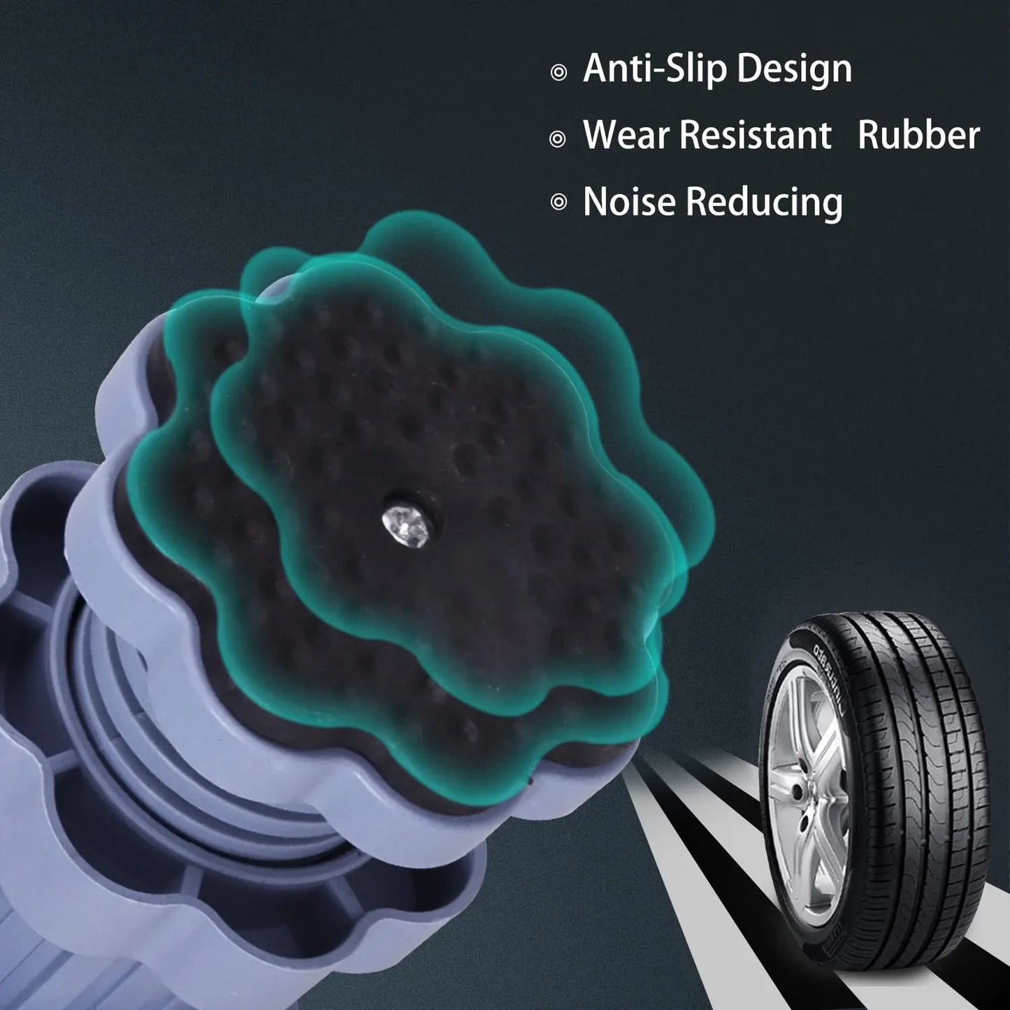 Washing Machine Support Anti Vibration Washing Machine Support Adjustable Washer Anti Vibrasion Pads Washer Dryer Pedestalswashing Machine Accessory Anti- Skid Pad Pvc Lifting Pad Non-slip ( 4 Pc Set 1pc ) - Zidbik