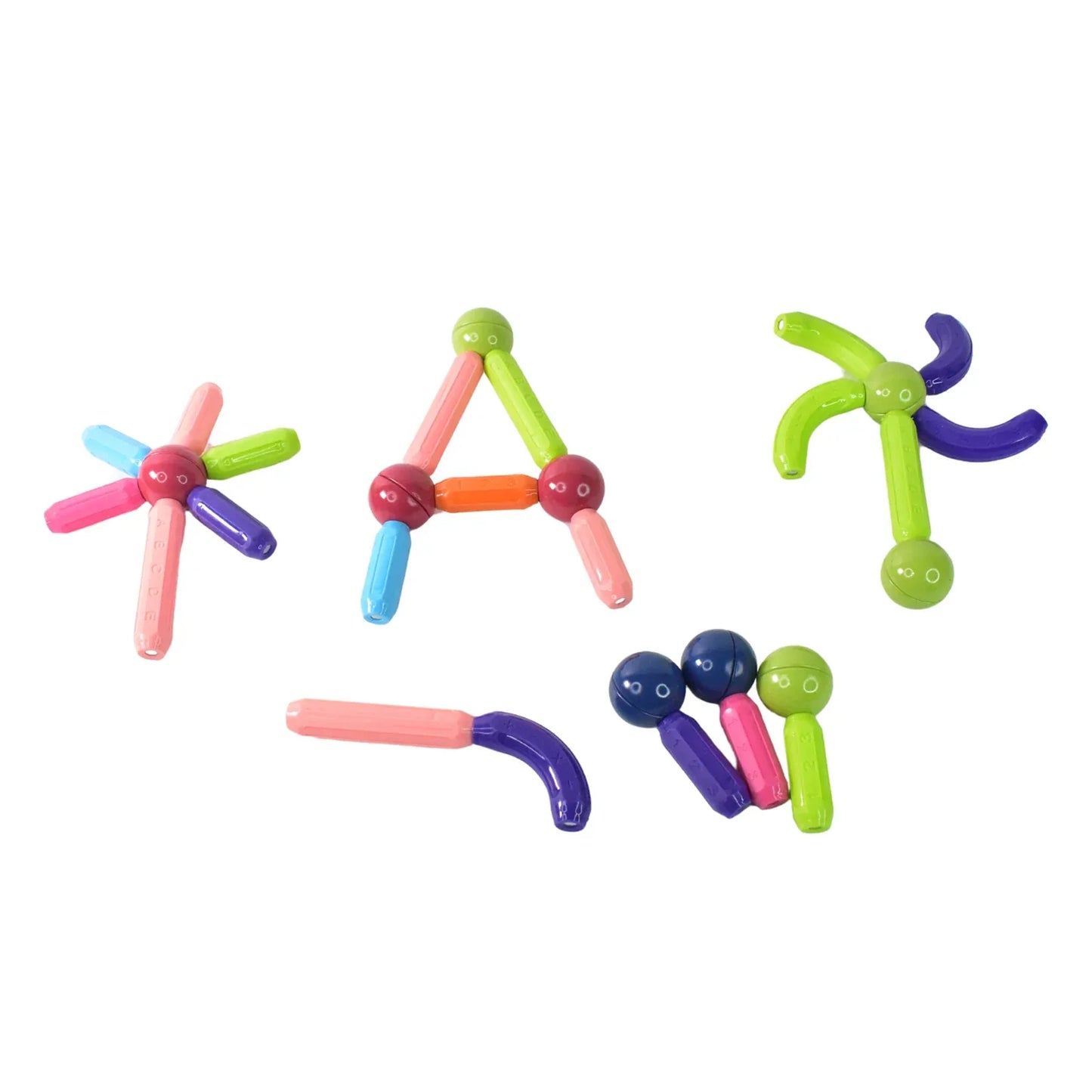 Magnetic Sticks Building Blocks Learning Toy For Kids (32 Pc) - Zidbik