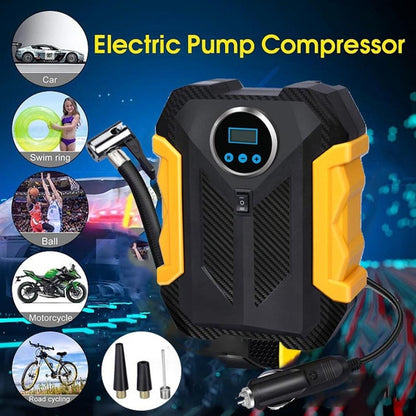 1618 Portable Electric Car Air Compressor Pump For Car And Bike Tyre - Zidbik
