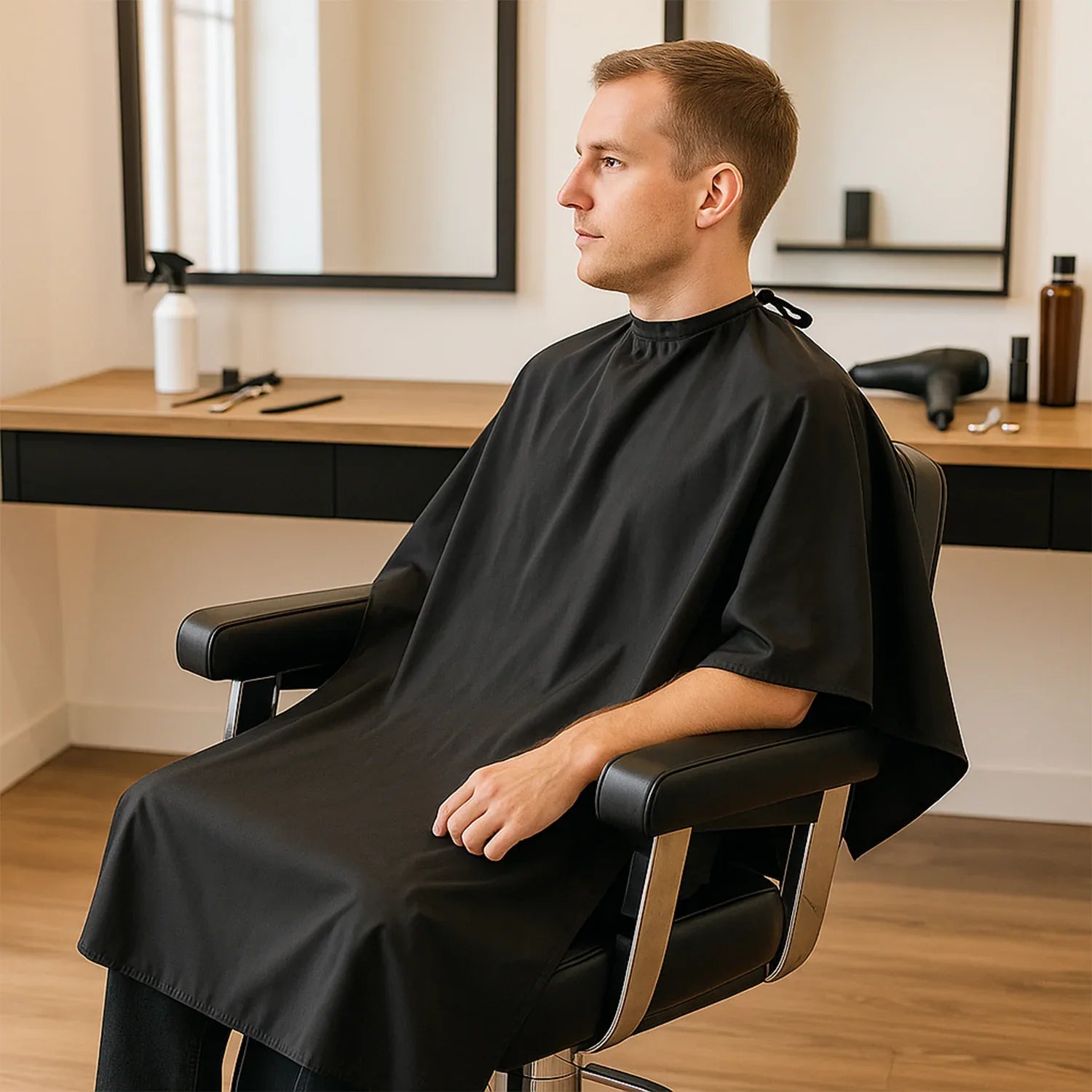 Professional Hair Cutting Cape For Salon Home Use (1 Pc) - Zidbik