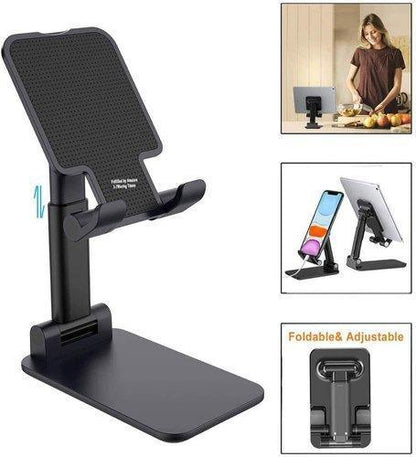 6032 Foldable Mobile Stand With Angle Adjustable Desktop Table Mobile Holder - Zidbik