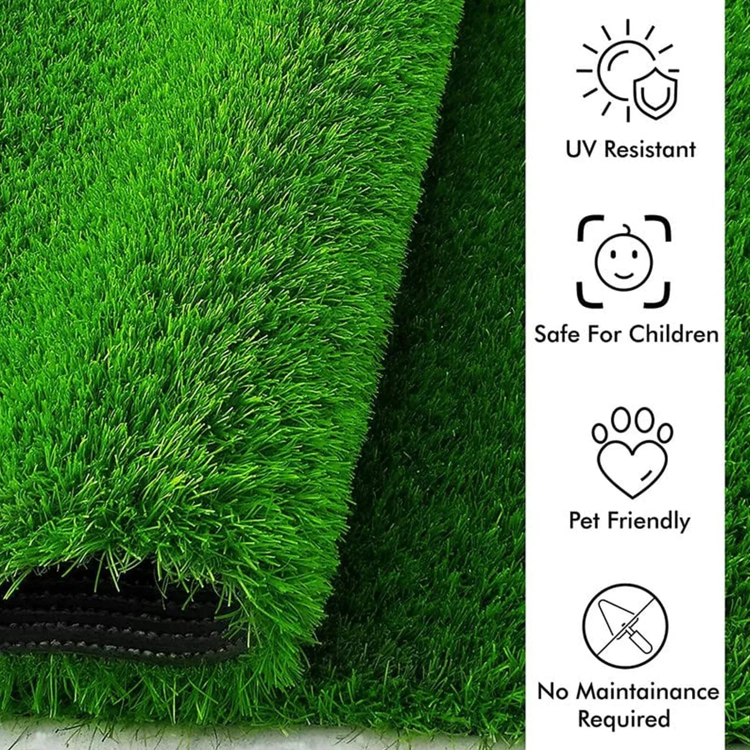 0612 Artificial Grass For Balcony Or Doormat Soft And Durable Plastic Turf Carpet 58x38cm - Zidbik
