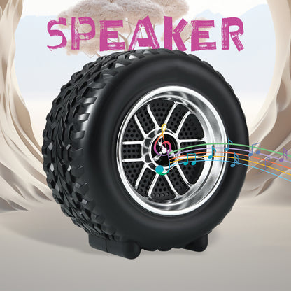 Portable Tyre  Wheel Shape Wireless Bluetooth Speaker (1 Pc) - Zidbik
