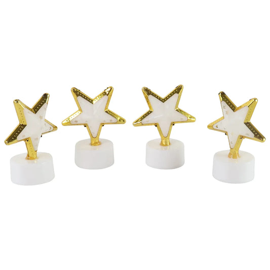 Decorative Star Shaped Flameless Led Candles (4 Pc) - Zidbik