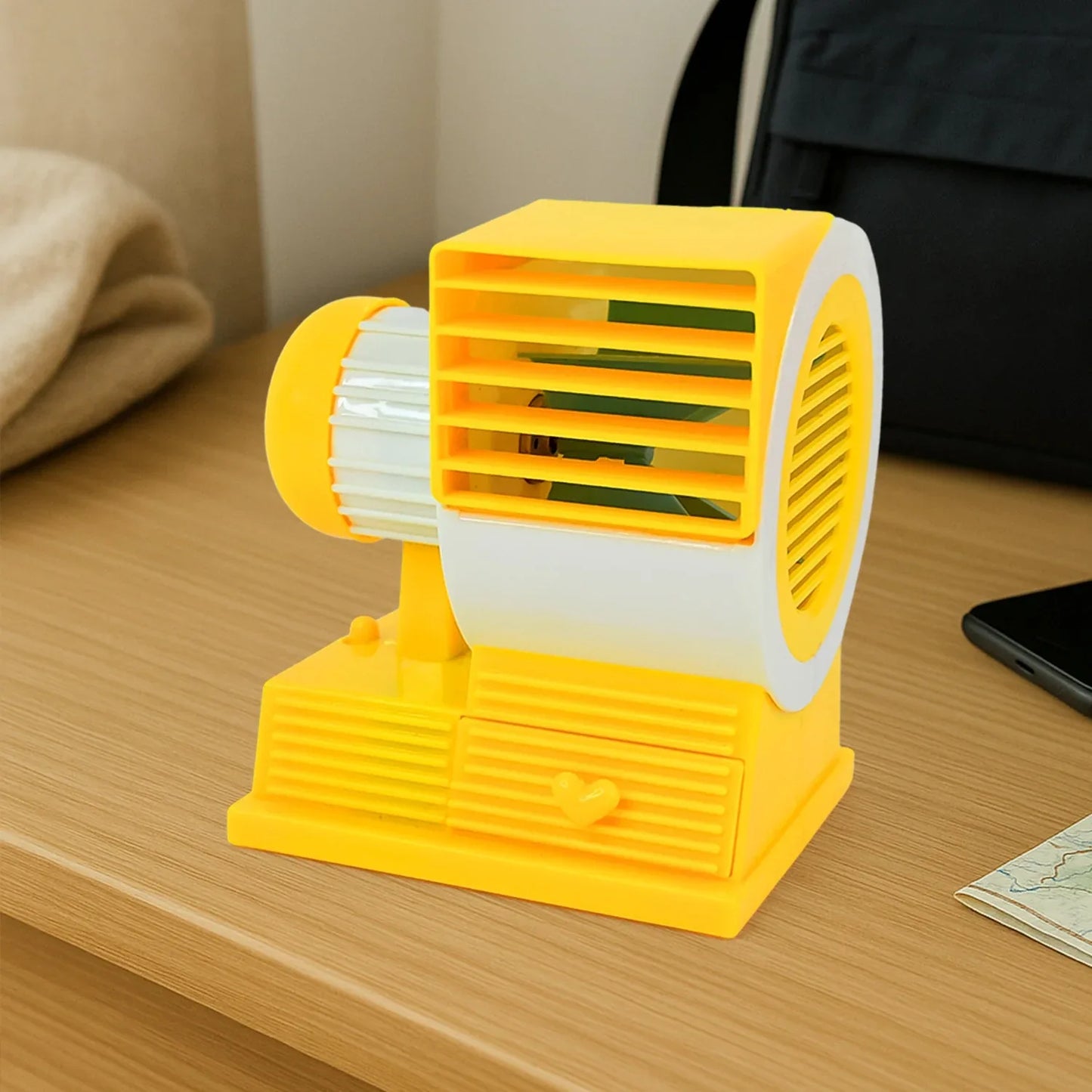 Mini Dual-blade Portable Usb Table Fan - Zidbik