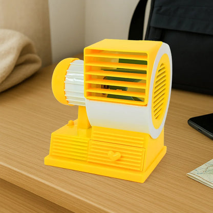 Mini Dual-blade Portable Usb Table Fan - Zidbik