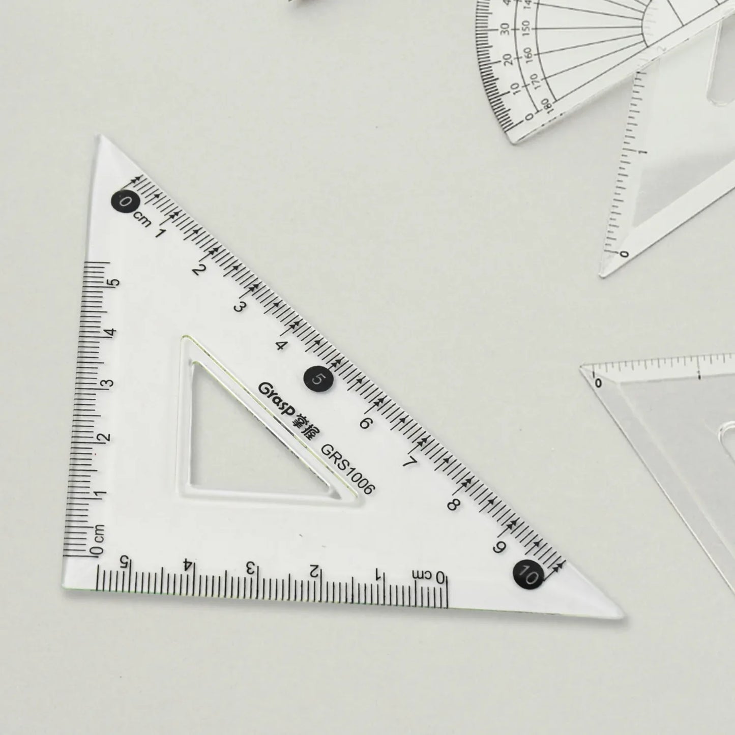 4-piece Geometry Set Triangle Ruler Protractor Straight Ruler - Zidbik