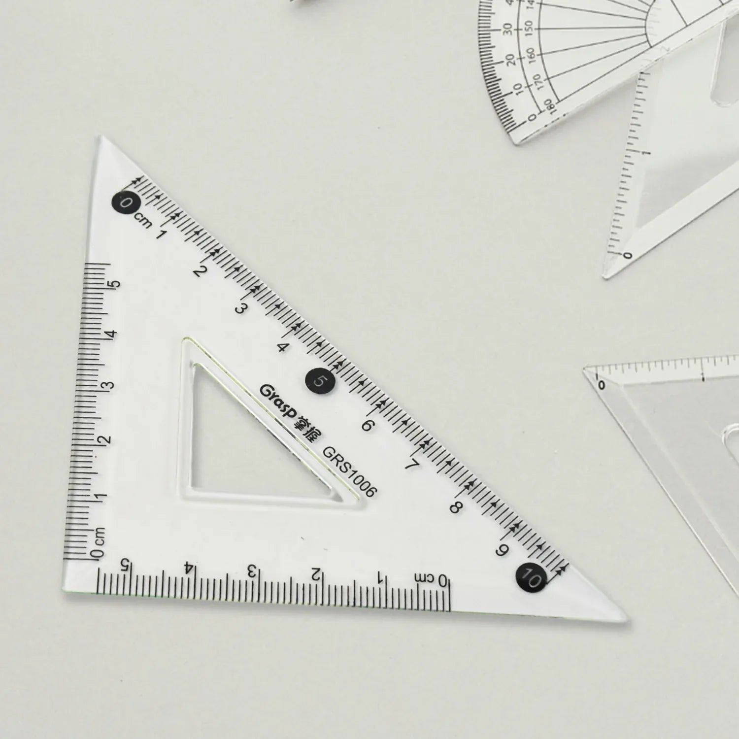 4-piece Geometry Set Triangle Ruler Protractor Straight Ruler - Zidbik