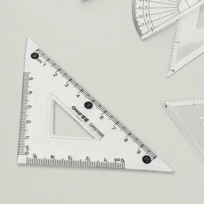 4-piece Geometry Set Triangle Ruler Protractor Straight Ruler - Zidbik