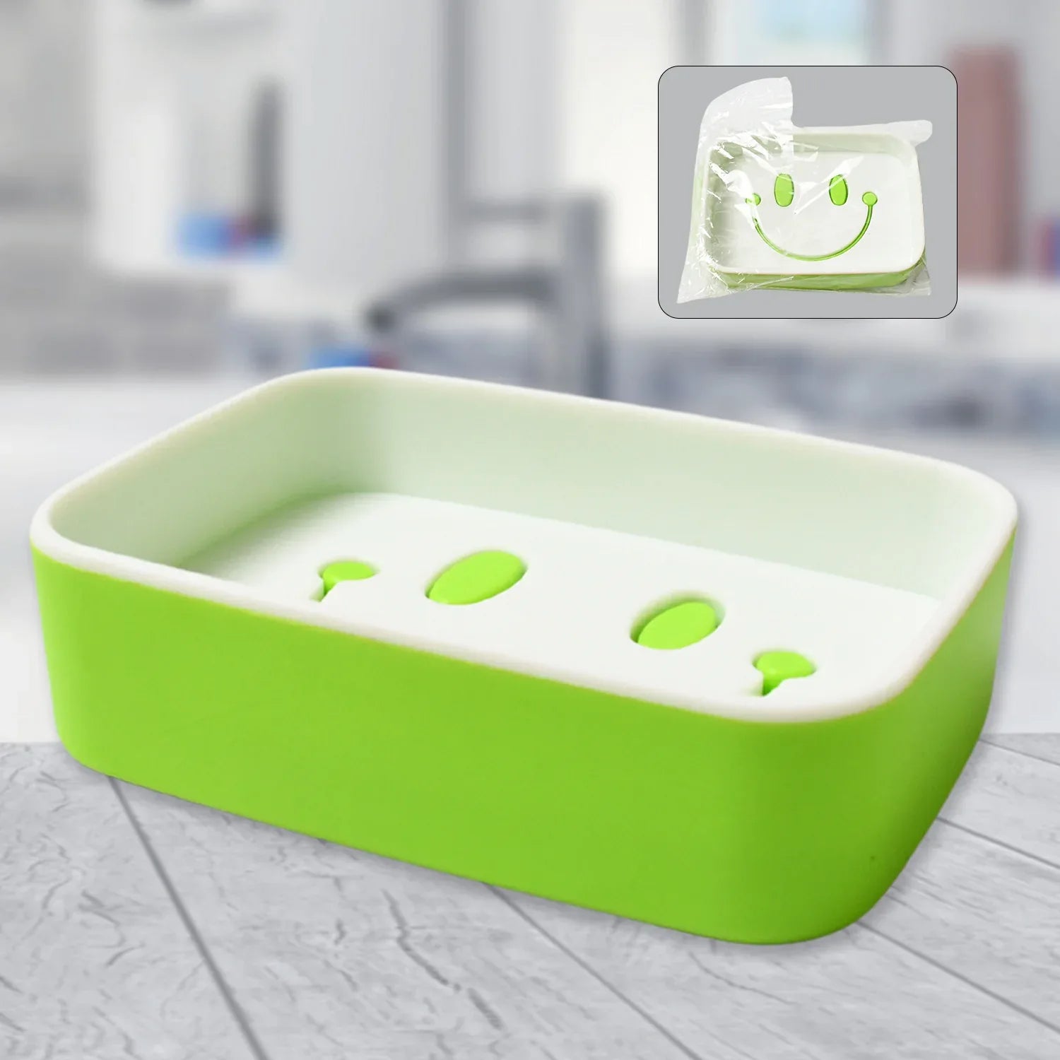 14500 Portable Travel Home Box Cute Cartoons Smile Face Container Draining Holder Soap Dish - Zidbik