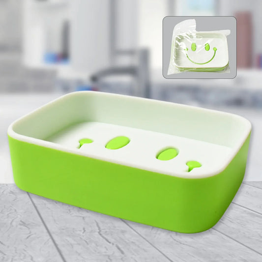 14500 Portable Travel Home Box Cute Cartoons Smile Face Container Draining Holder Soap Dish - Zidbik