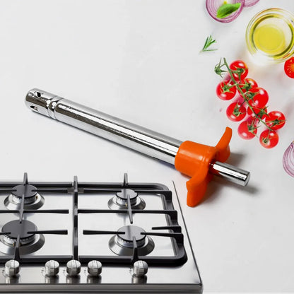 8213 2 In 1 Kitchen Combo Lighter Stainless Steel Durable Gas Lighter With Vegetable Cutter Peeler For Kitchen Steel Gas Lighter (2 Pc Set) - Zidbik